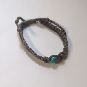 Handmade‎ Braided Bracelet with Turquoise Bead